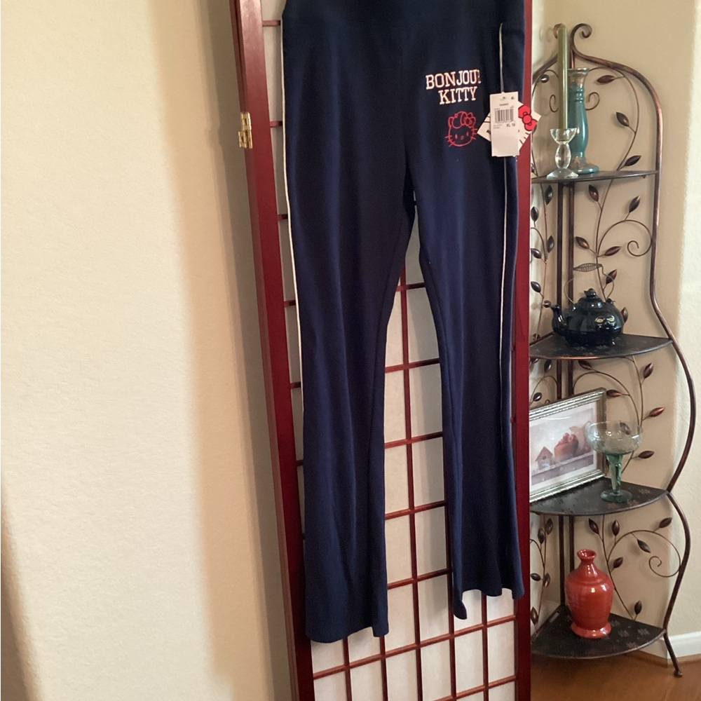 Hello Kitty Navy Blue pants with Pink Accent